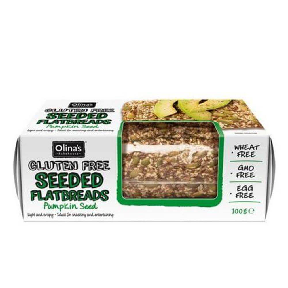 Olina's Gluten Free Seeded Flatbreads with Pumpkin Seed 100g